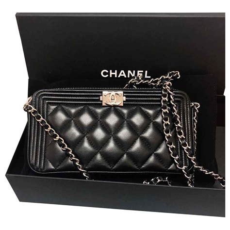 chanel boyfriend wallet|chanel boy wallet with chain.